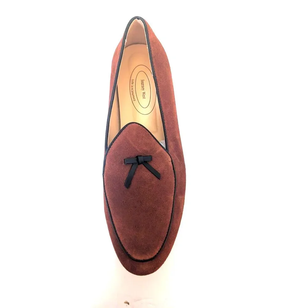 Journey West Men's Vintage Loafers Brown Size M11 - Picture 4 of 8